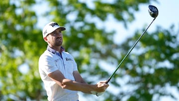 HOUSTON, TEXAS - MARCH 29: Kevin Dougherty of the United States watches his shot from the 12th tee during the second round of the Texas Children's Houston Open at Memorial Park Golf Course on March 29, 2024 in Houston, Texas.